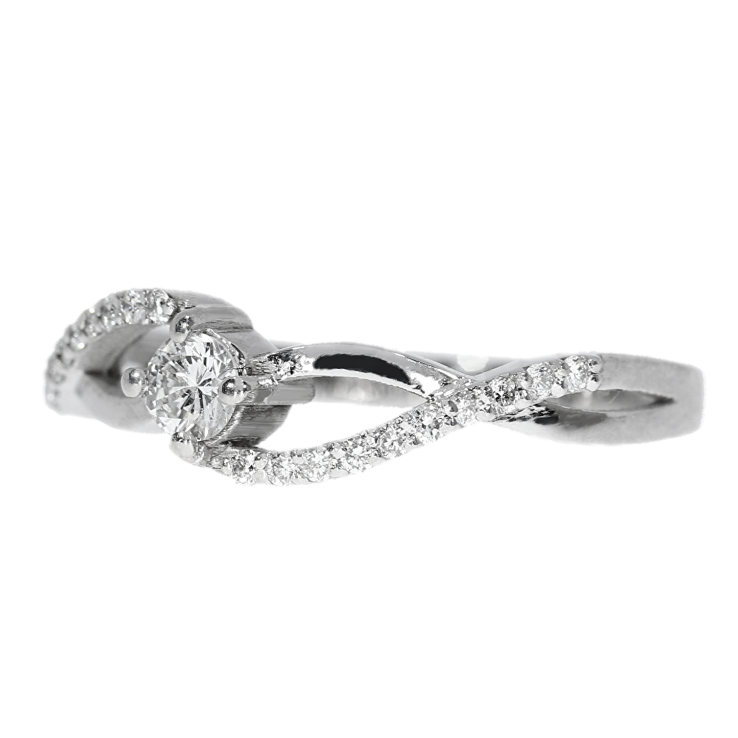 Anillo Compromiso Diamante - Oro Blanco 18kt