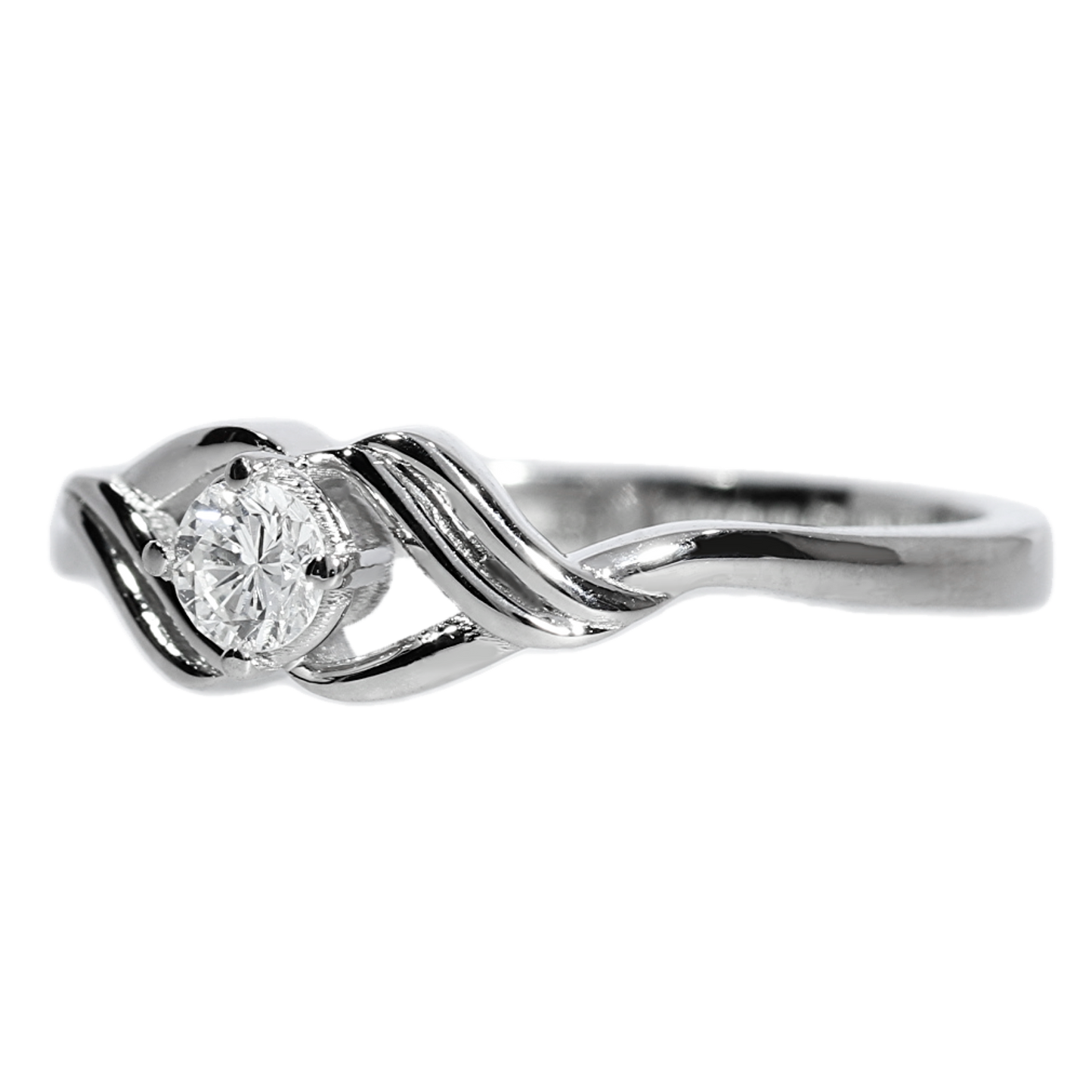 Anillo Compromiso Diamante - Oro Blanco 18kt