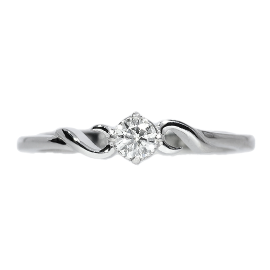Anillo Compromiso Diamante - Oro Blanco 18kt