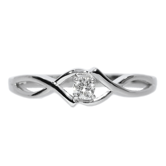 Anillo Compromiso Diamante - Oro Blanco 18kt