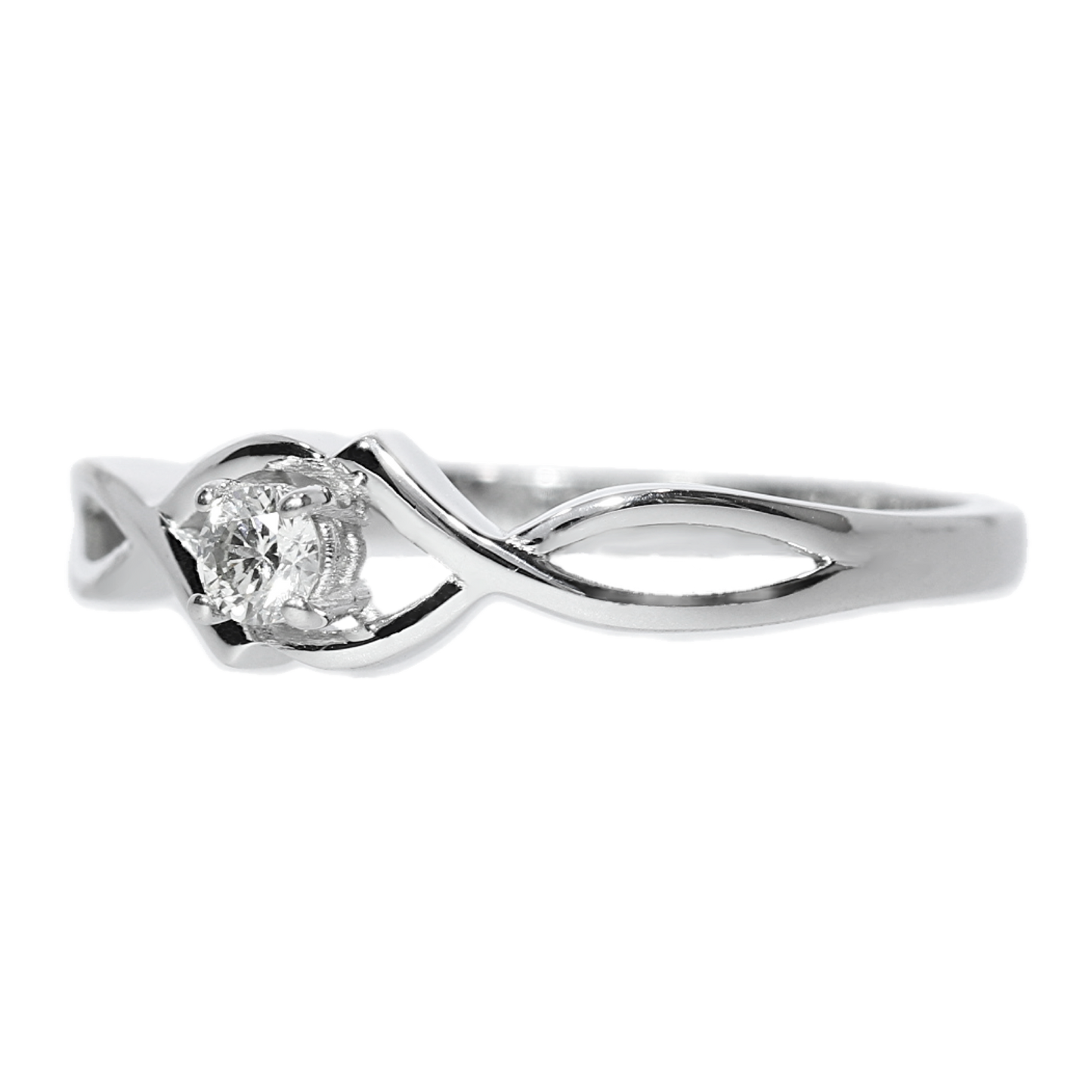 Anillo Compromiso Diamante - Oro Blanco 18kt