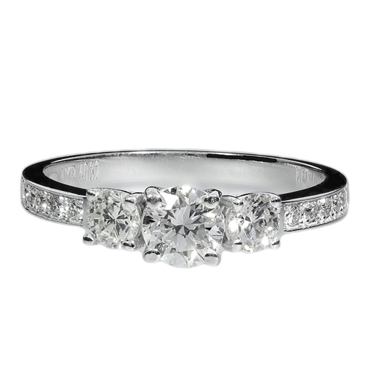 Anillo Compromiso Diamante GIA - Oro Blanco 18kt