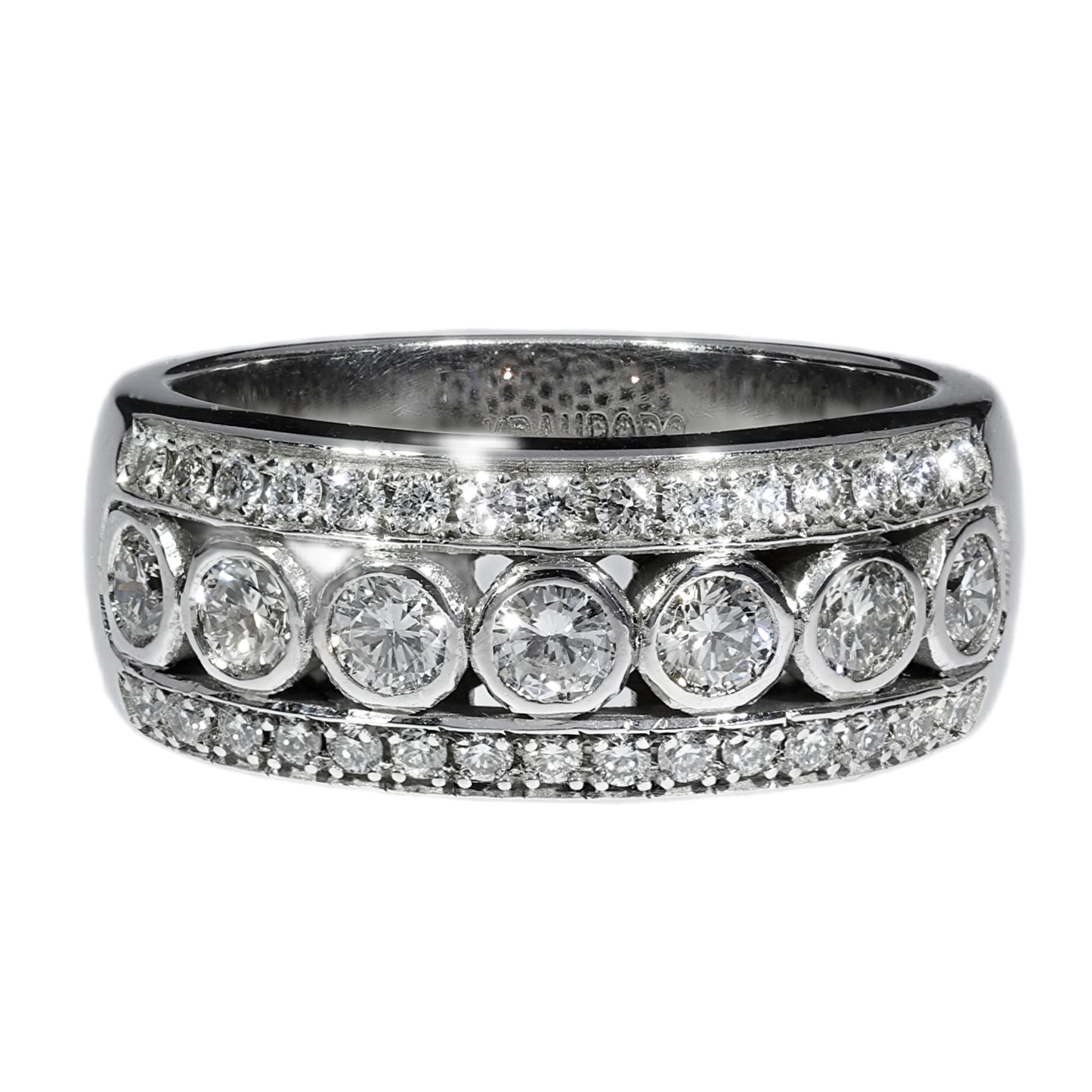 Anillo Compromiso Diamantes - Oro Blanco 18kt