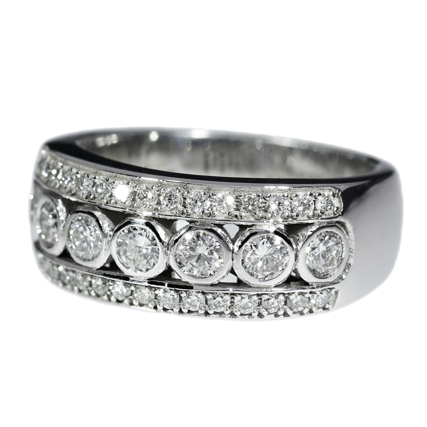 Anillo Compromiso Diamantes - Oro Blanco 18kt