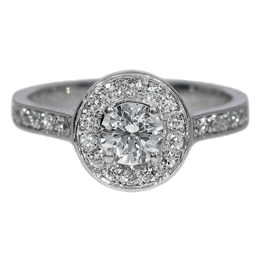 Anillo Compromiso Diamantes - Oro Blanco 18kt