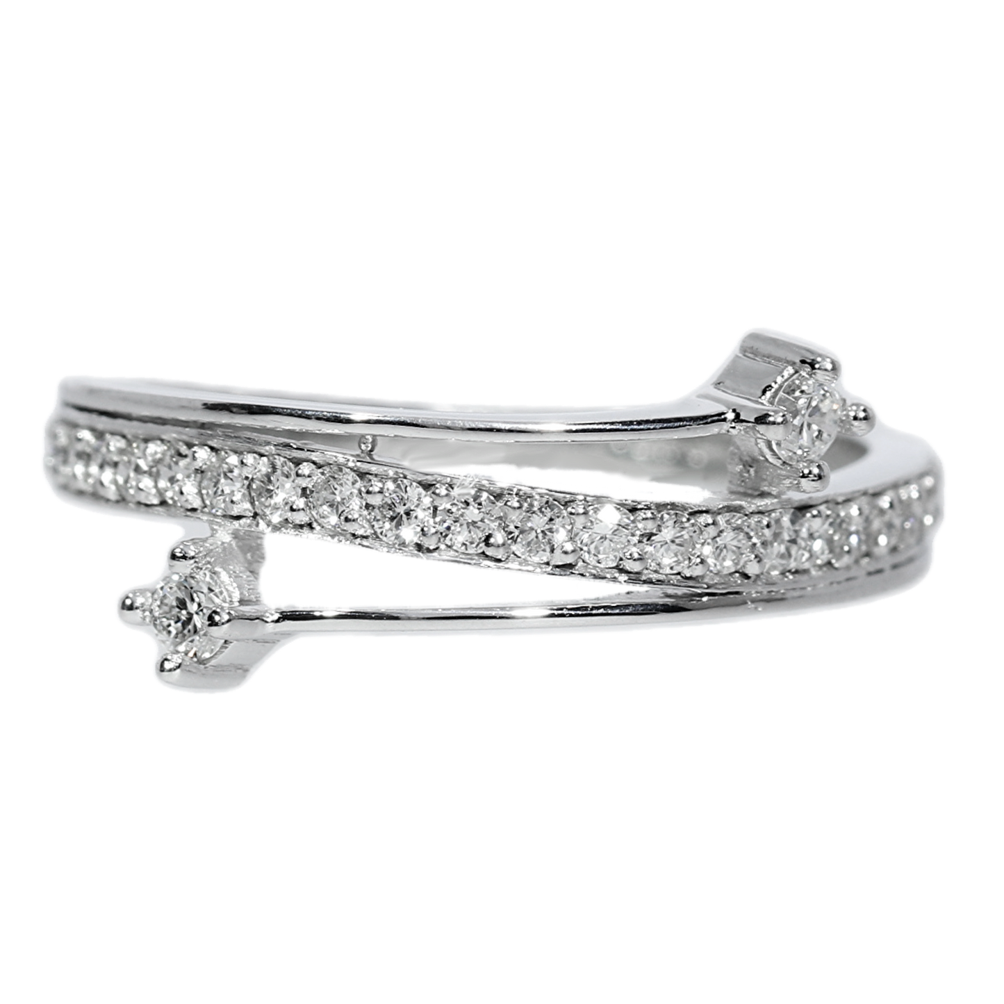 Anillo Compromiso Diamantes - Oro Blanco 18kt