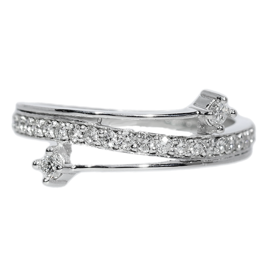 Anillo Compromiso Diamantes - Oro Blanco 18kt