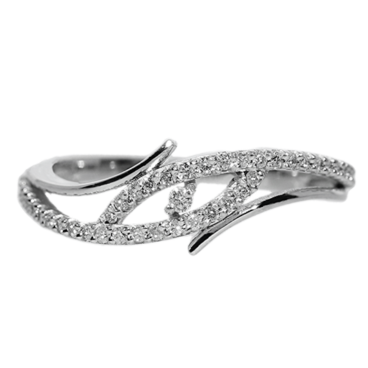 Anillo Compromiso Diamantes - Oro Blanco 18kt