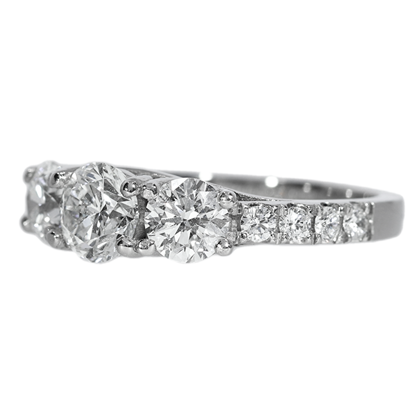 Anillo Compromiso Diamantes GIA - Platino