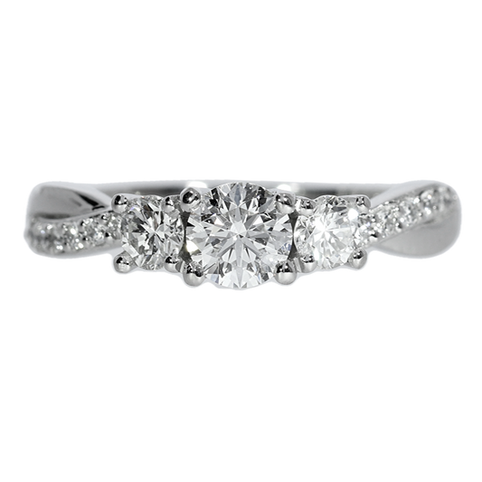 Anillo Compromiso Diamantes GIA - Oro Blanco 18kt