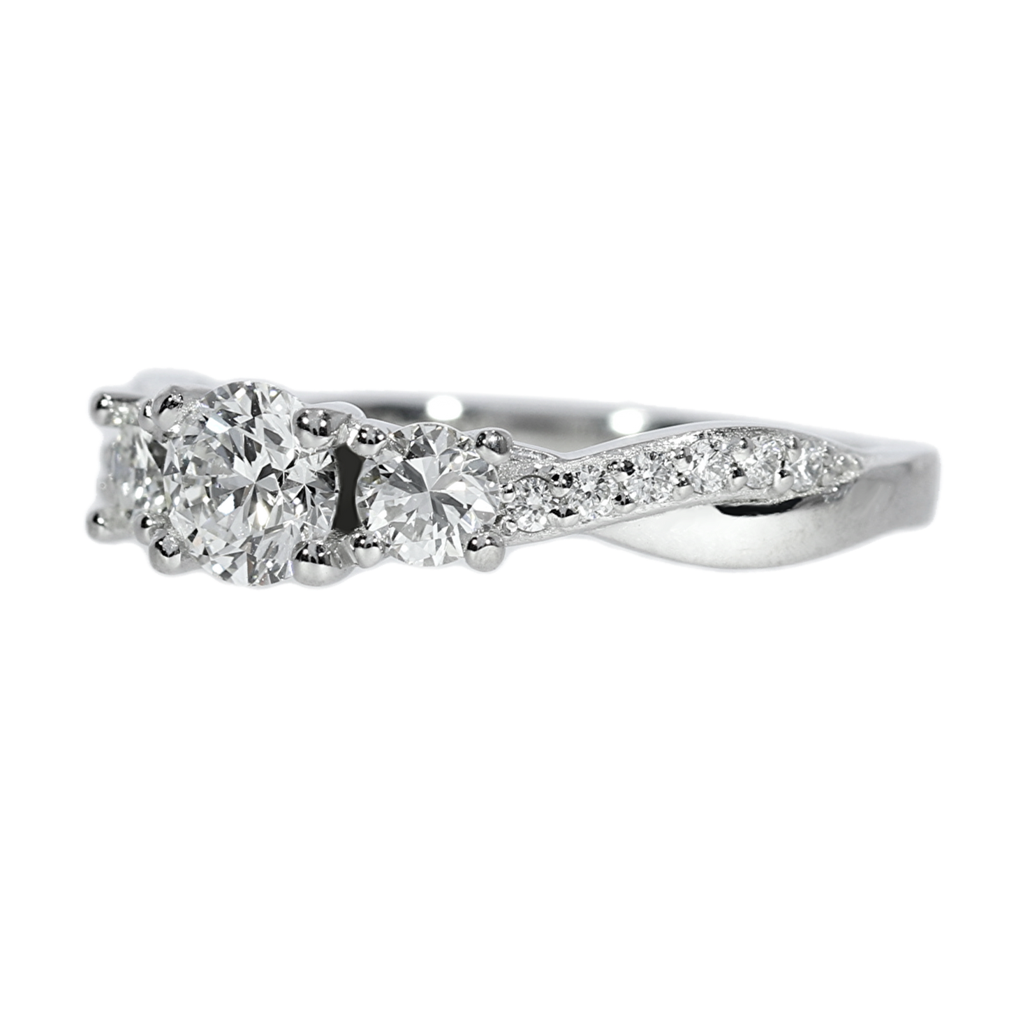 Anillo Compromiso Diamantes GIA - Oro Blanco 18kt