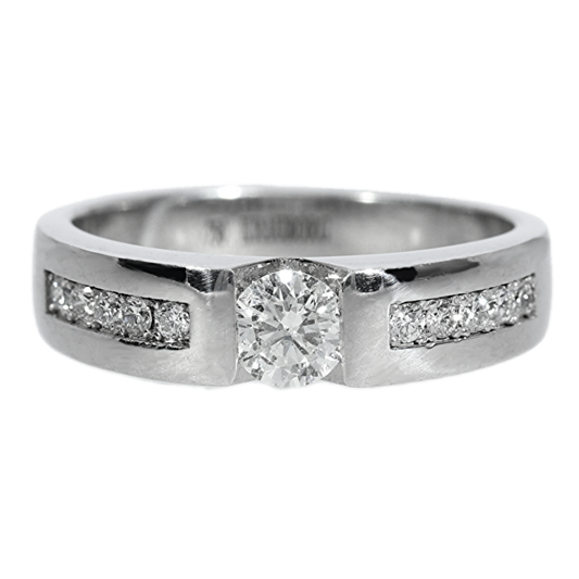 Anillo Compromiso Diamantes - Oro Blanco 18kt