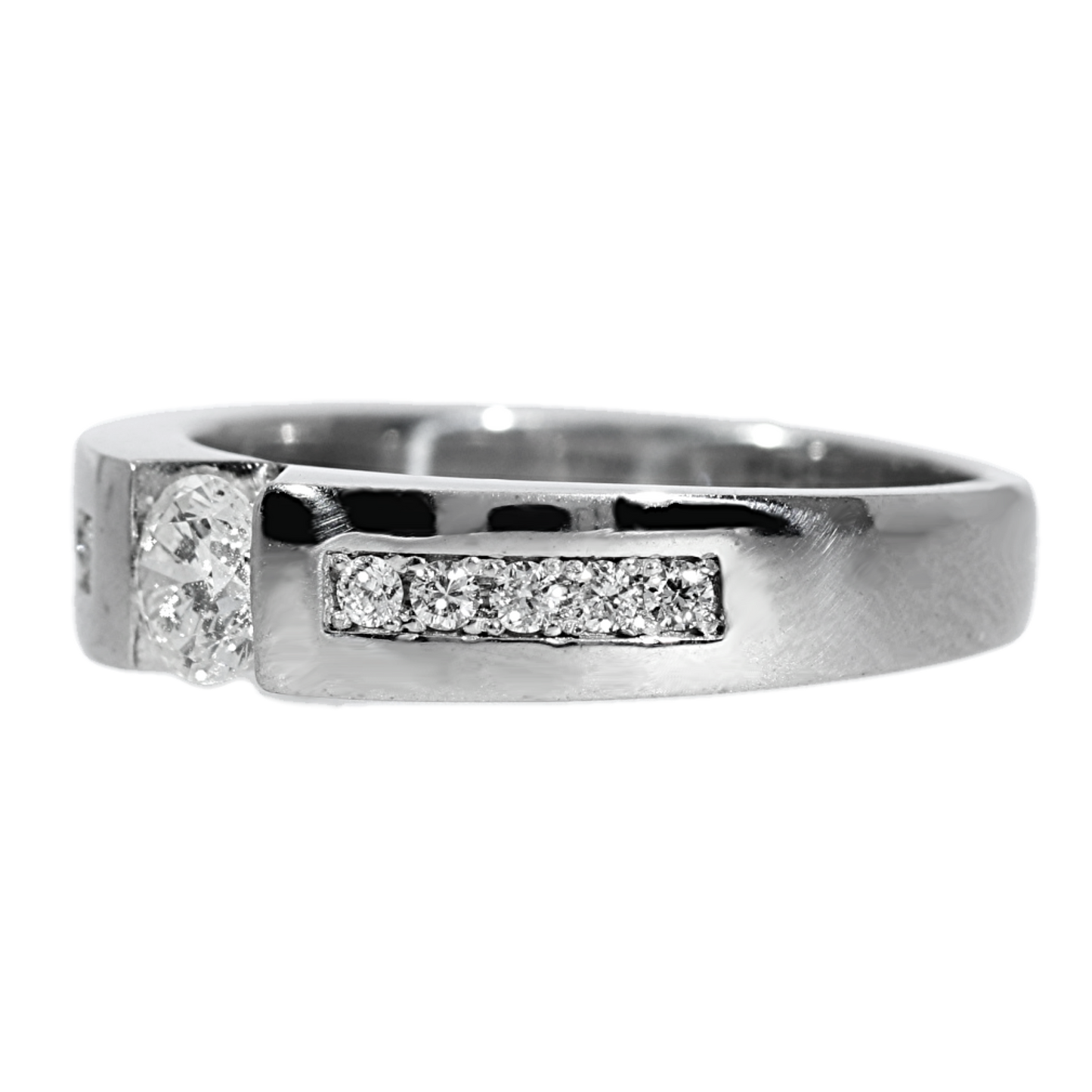 Anillo Compromiso Diamantes - Oro Blanco 18kt
