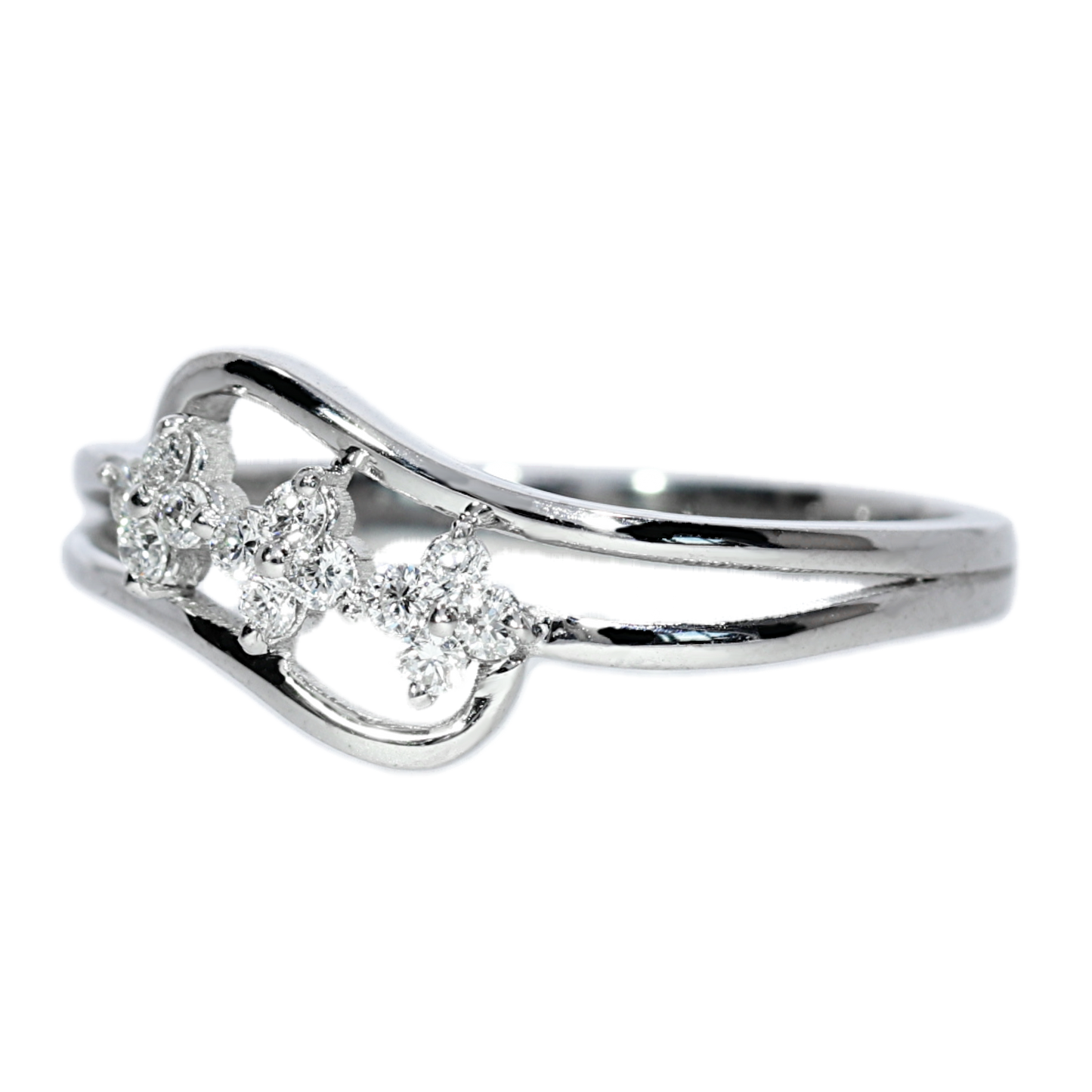 Anillo Compromiso Diamantes - Oro Blanco 18kt
