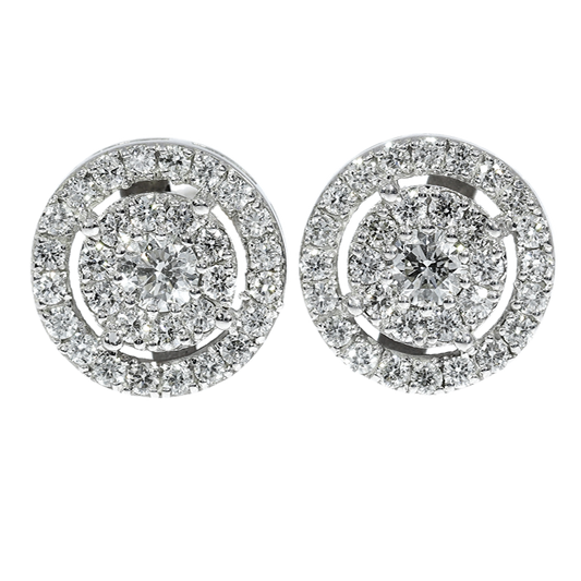 Aros Diamantes - Oro Blanco 18kt