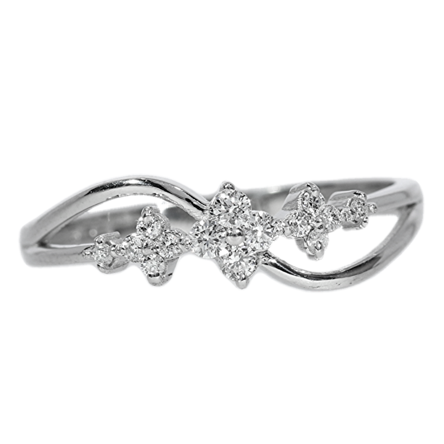 Anillo Compromiso Diamantes - Oro Blanco 18kt