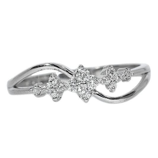 Anillo Compromiso Diamantes - Oro Blanco 18kt