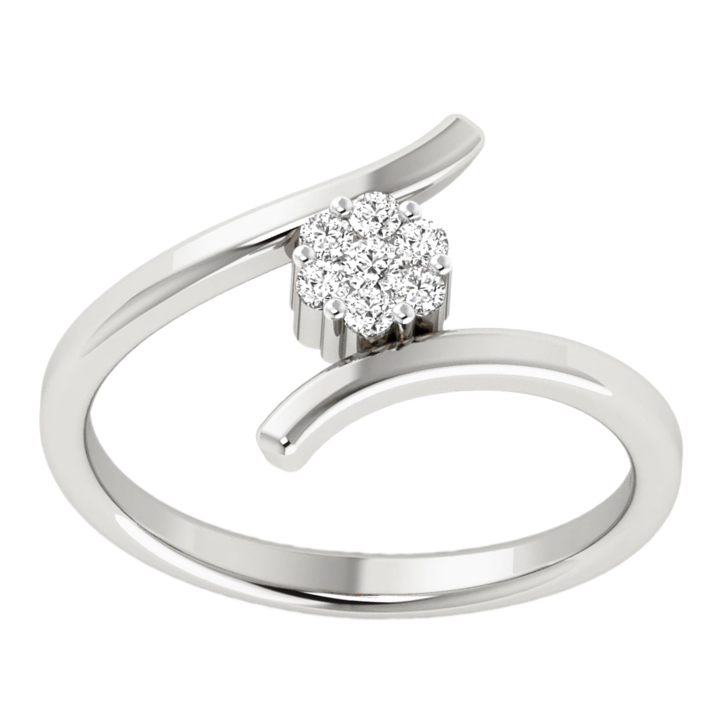 Anillo Diamantes - Oro Amarillo o Blanco 18kt