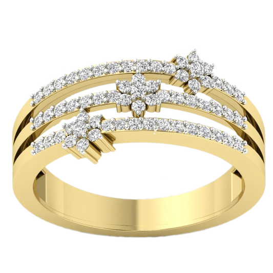 Anillo Diamantes - Oro Amarillo 18kt