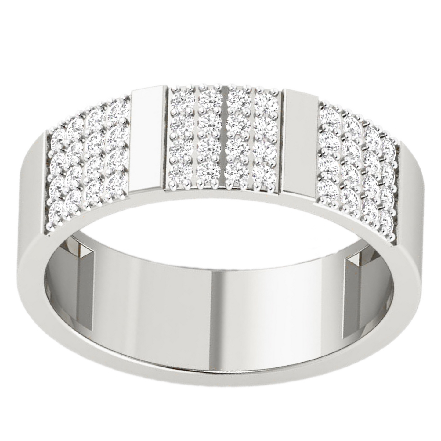 Anillo Diamantes - Oro Amarillo o Blanco 18kt