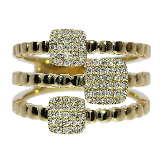 Anillo Diamantes - Oro Amarillo 18kt