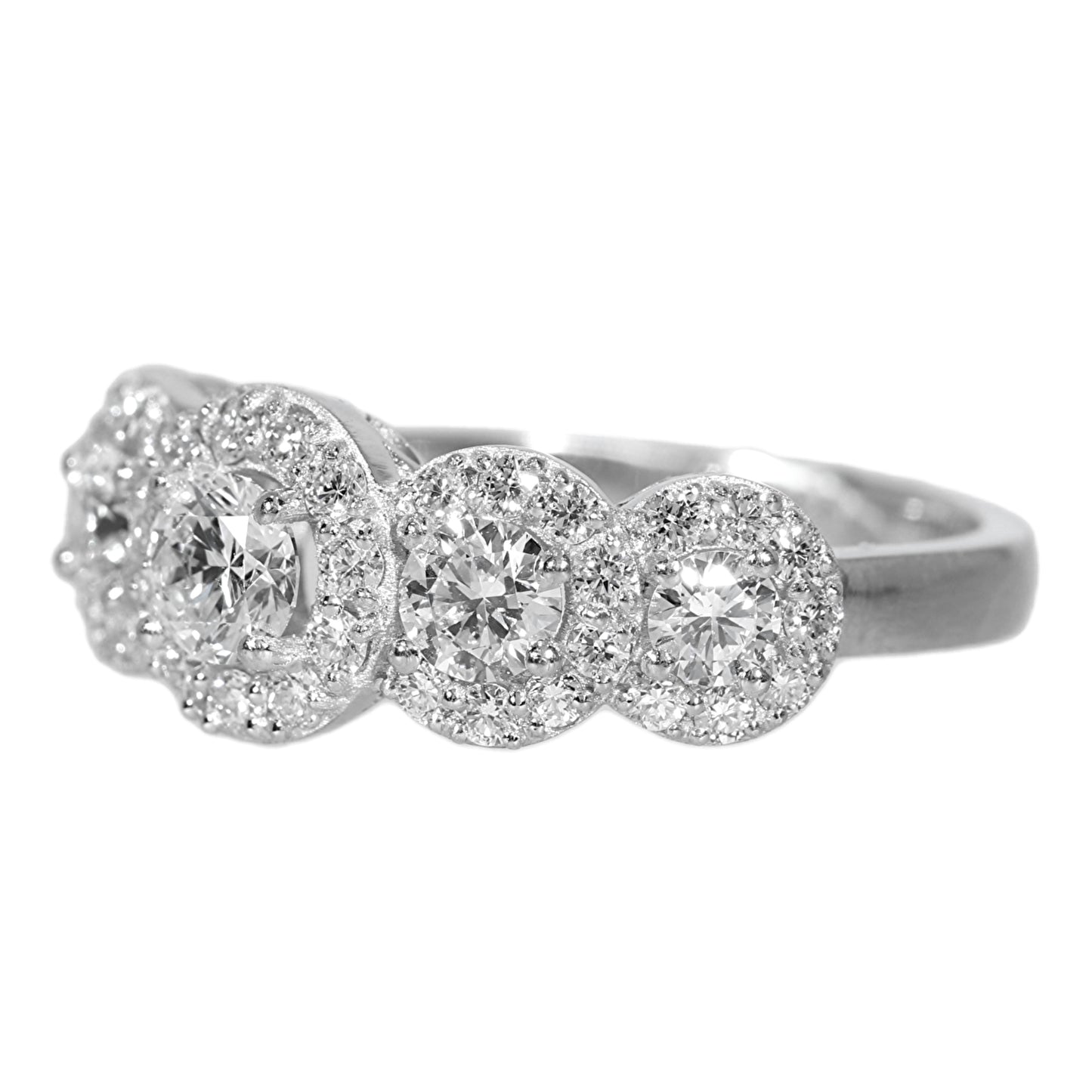 Anillo Compromiso Diamantes GIA - Platino