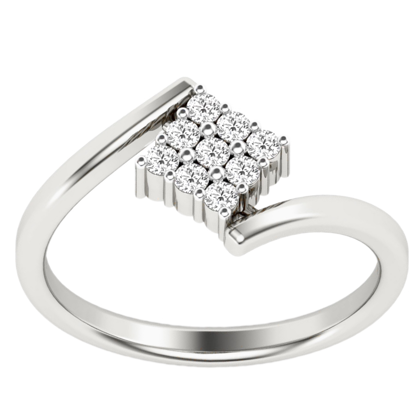 Anillo Diamantes - Oro Amarillo o Blanco 18kt