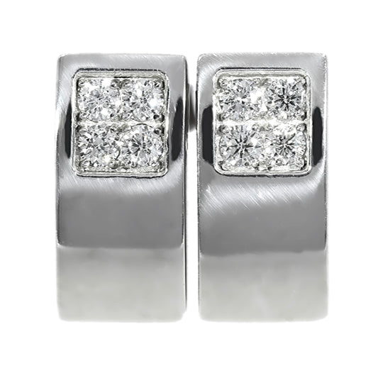 Aros Diamantes - Oro Blanco 18kt