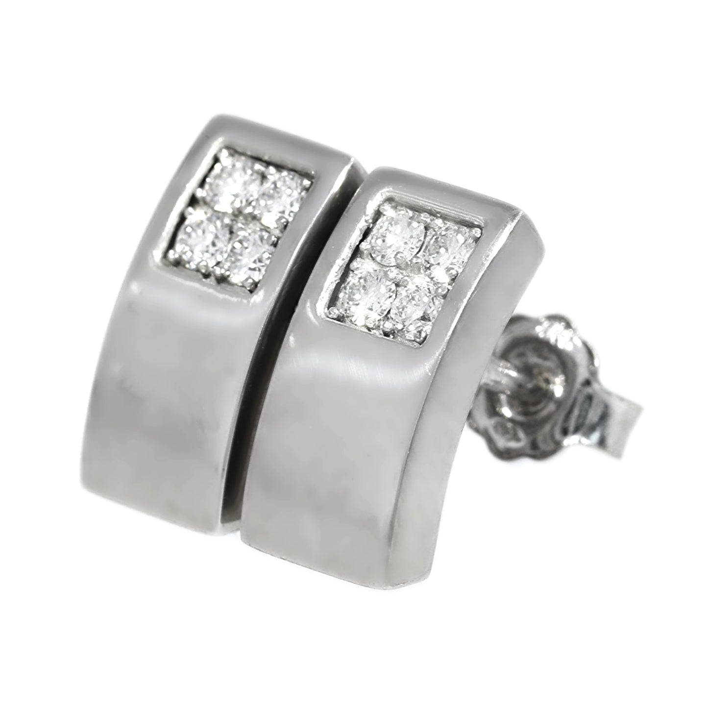 Aros Diamantes - Oro Blanco 18kt