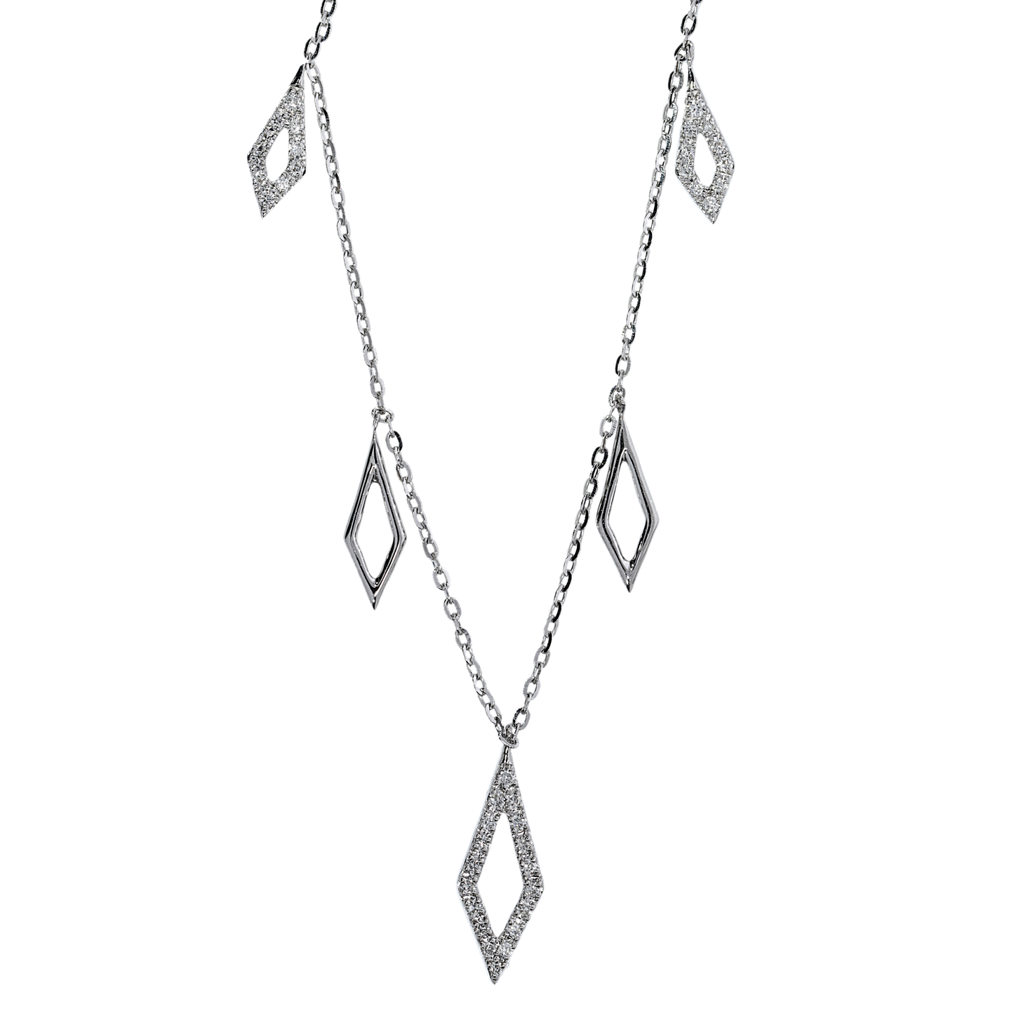 Collar Diamantes - Oro Blanco 18kt