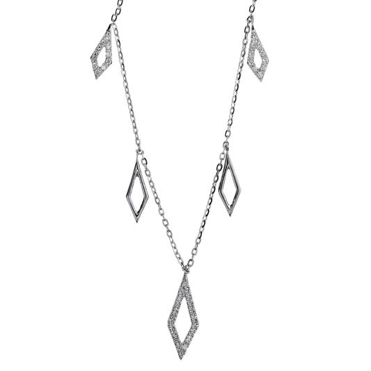 Collar Diamantes - Oro Blanco 18kt