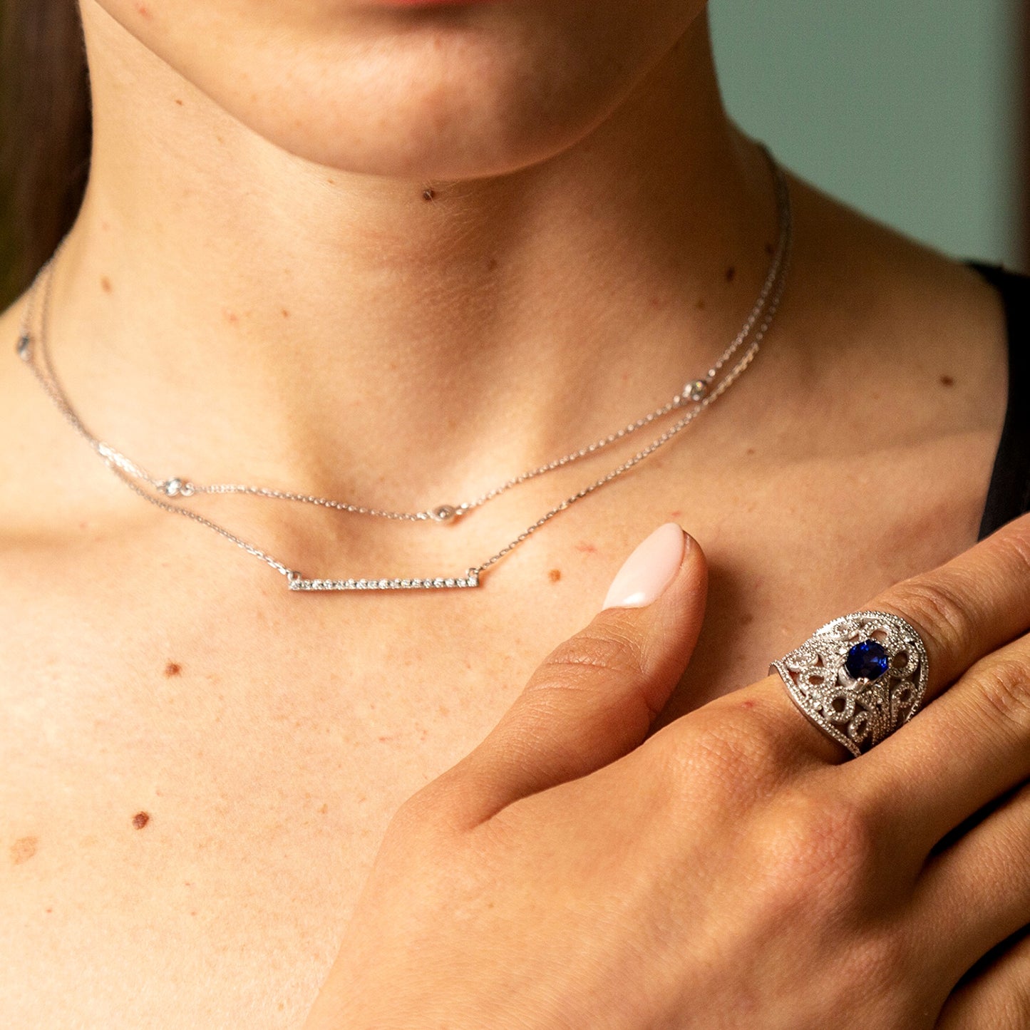 Colgante Diamantes - Oro Blanco 18kt