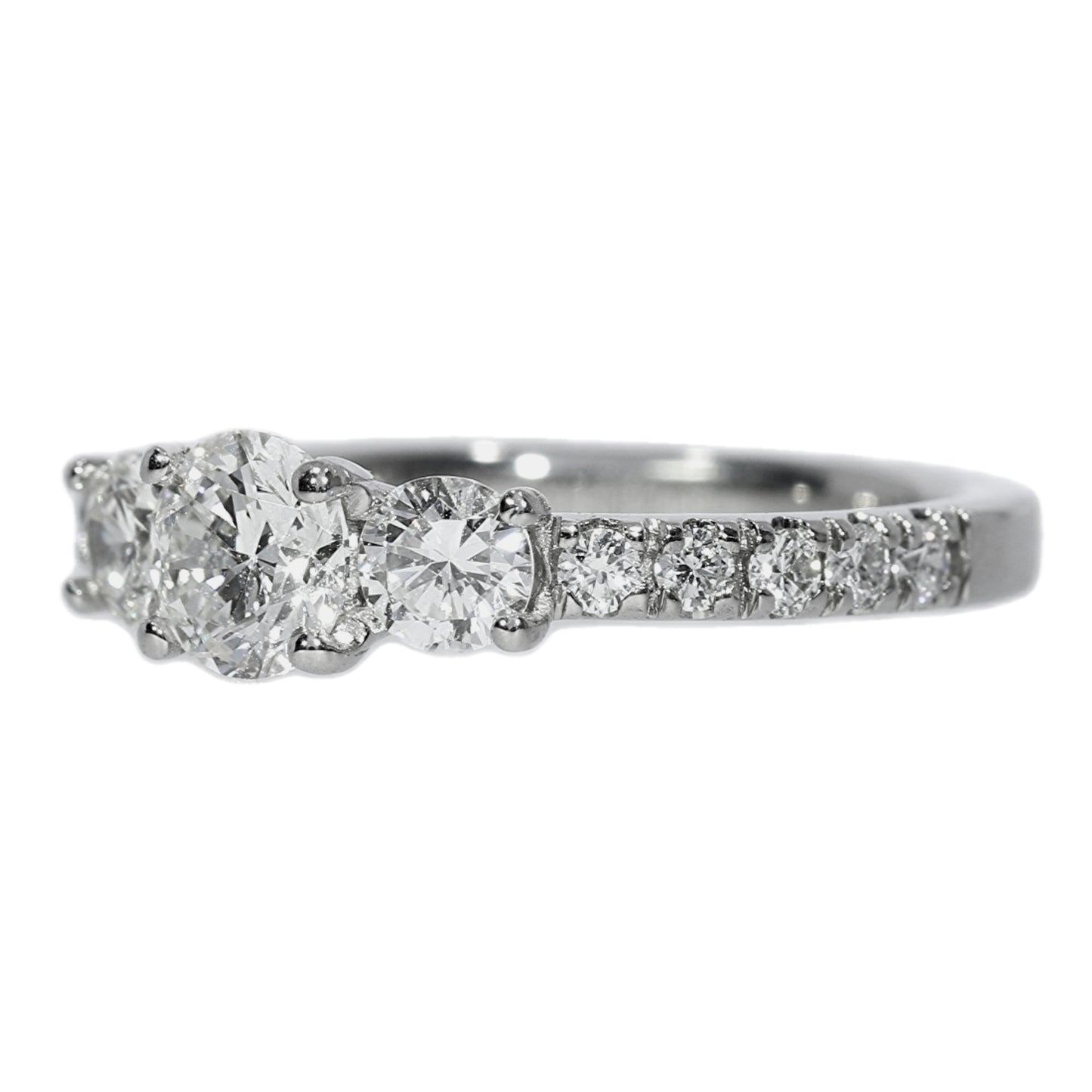 Anillo Compromiso Diamantes GIA - Platino