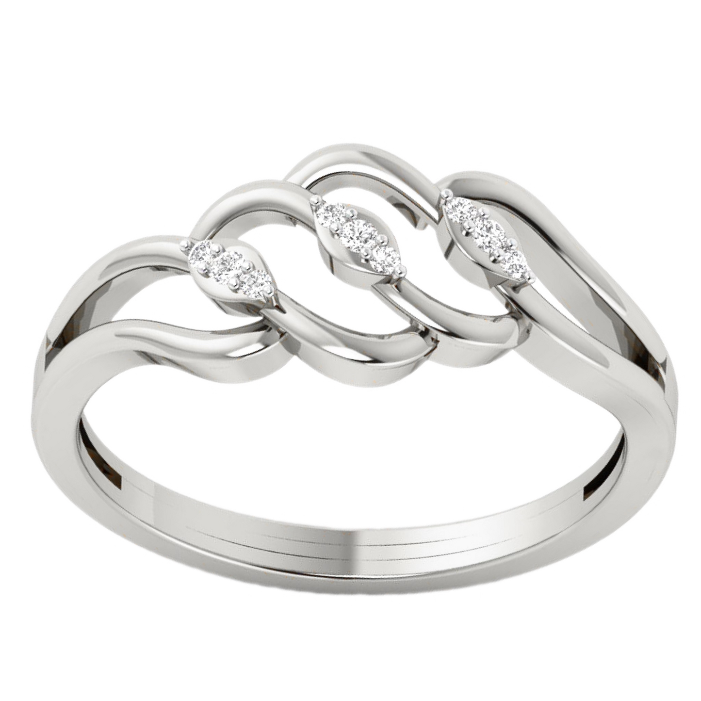 Anillo Diamantes - Oro Amarillo o Blanco 18kt