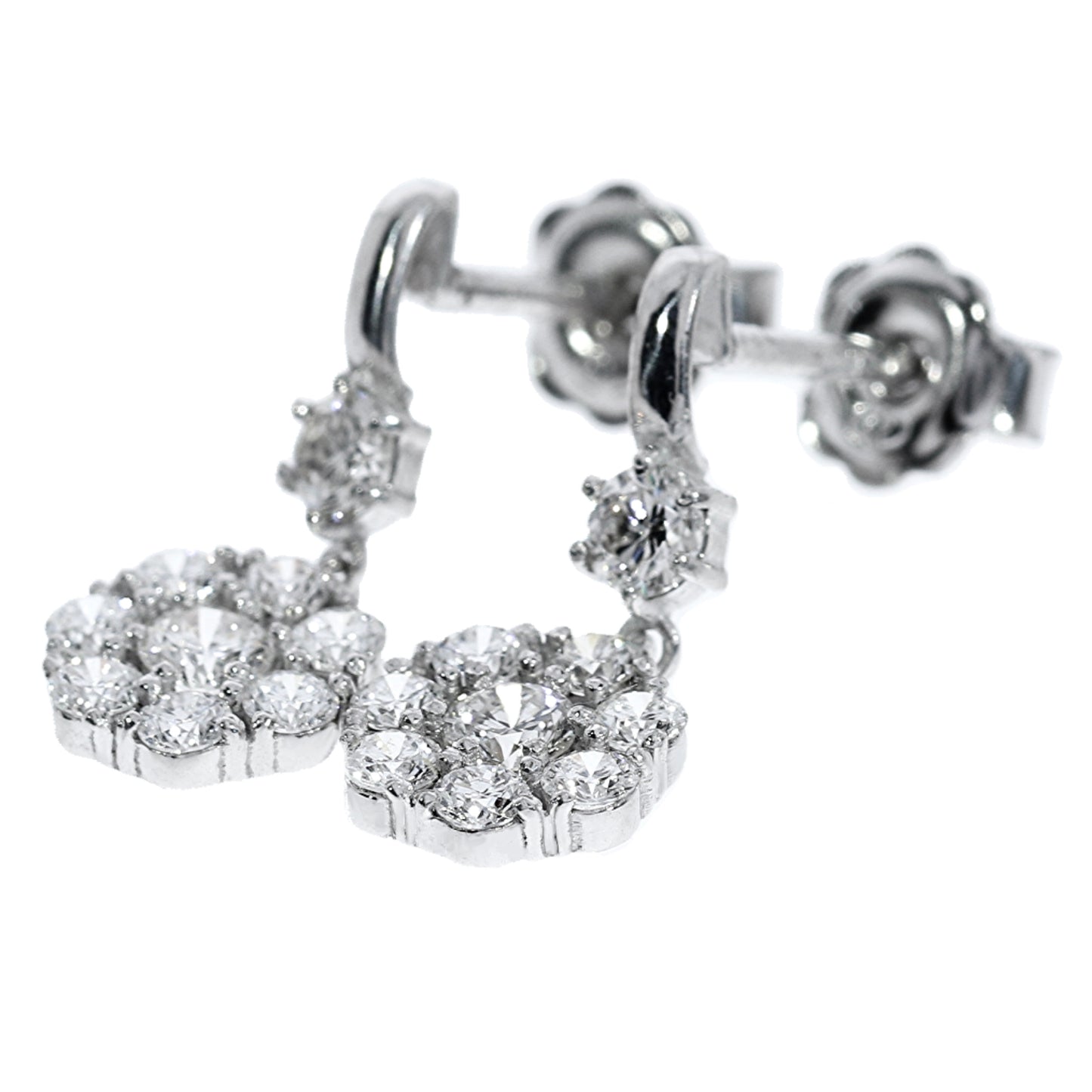 Aros Diamantes - Oro Blanco 18kt