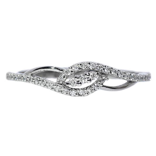 Anillo Compromiso Diamantes - Oro Blanco 18kt