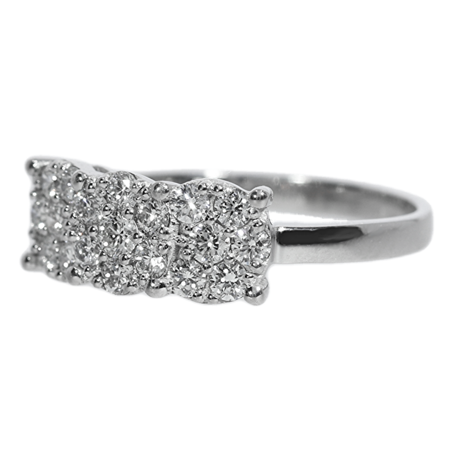 Anillo Compromiso Diamantes - Oro Blanco 18kt