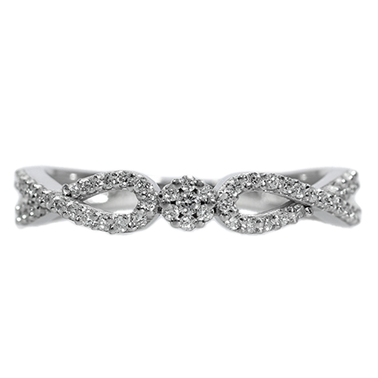 Anillo Compromiso Diamantes - Oro Blanco 18kt