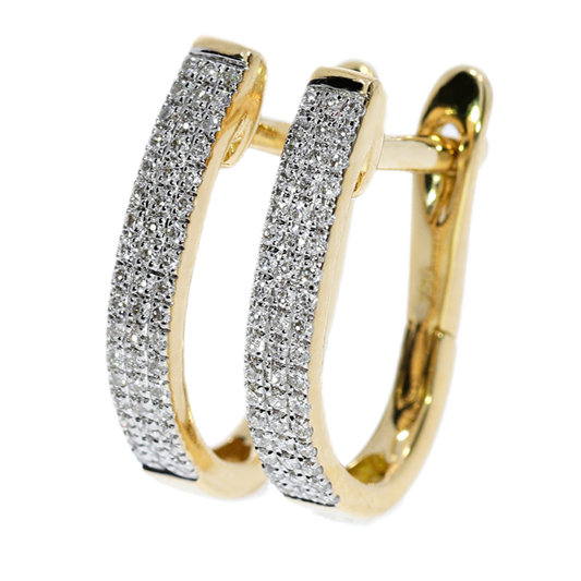 Aros Argolla Diamantes - Oro Amarillo 18kt