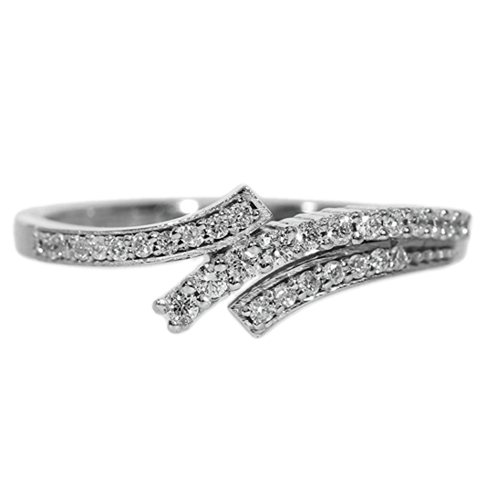 Anillo Compromiso Diamantes - Oro Blanco 18kt