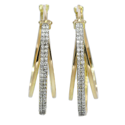 Aros Diamantes - Oro Amarillo 18kt