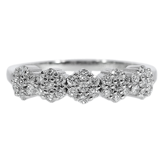 Anillo Compromiso Diamantes - Oro Blanco 18kt