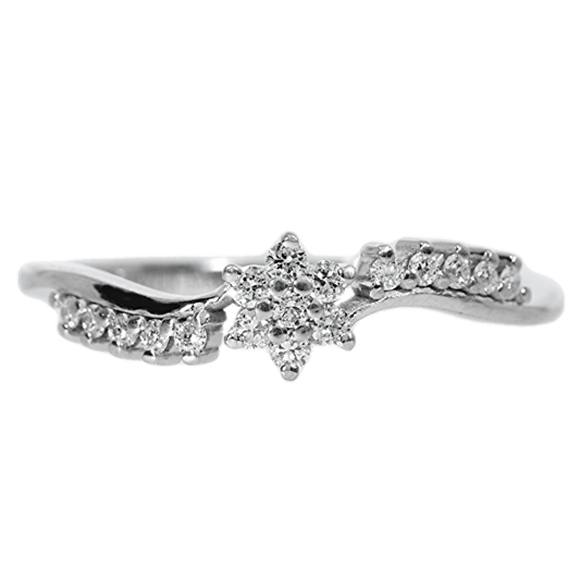 Anillo de Compromiso Diamantes - Oro Blanco 18kt