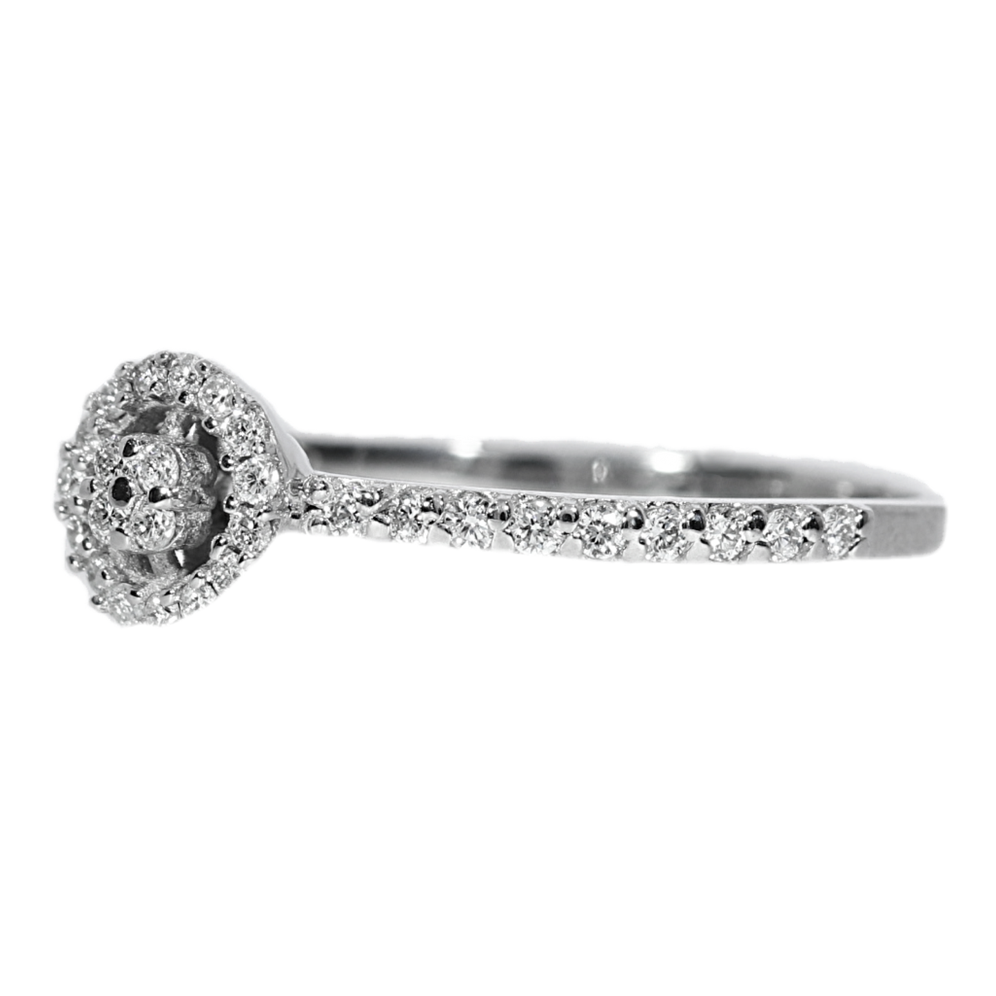 Anillo Compromiso Diamantes - Oro Blanco 18kt