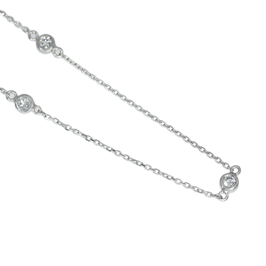 Collar Diamantes - Oro Blanco 18kt