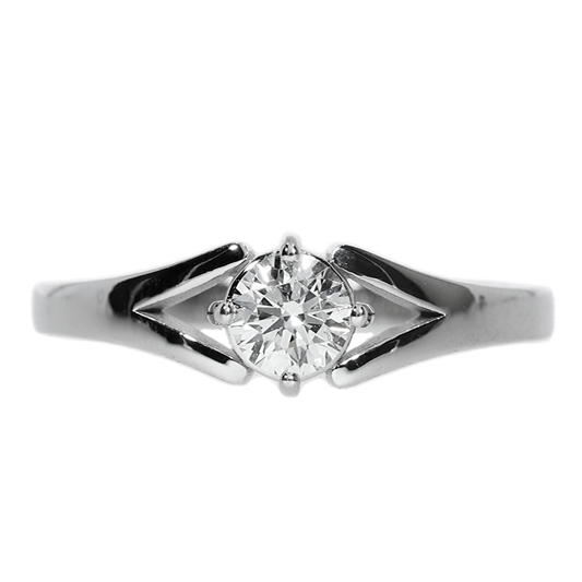 Anillo de Compromiso Diamante GIA - Oro Blanco 18kt