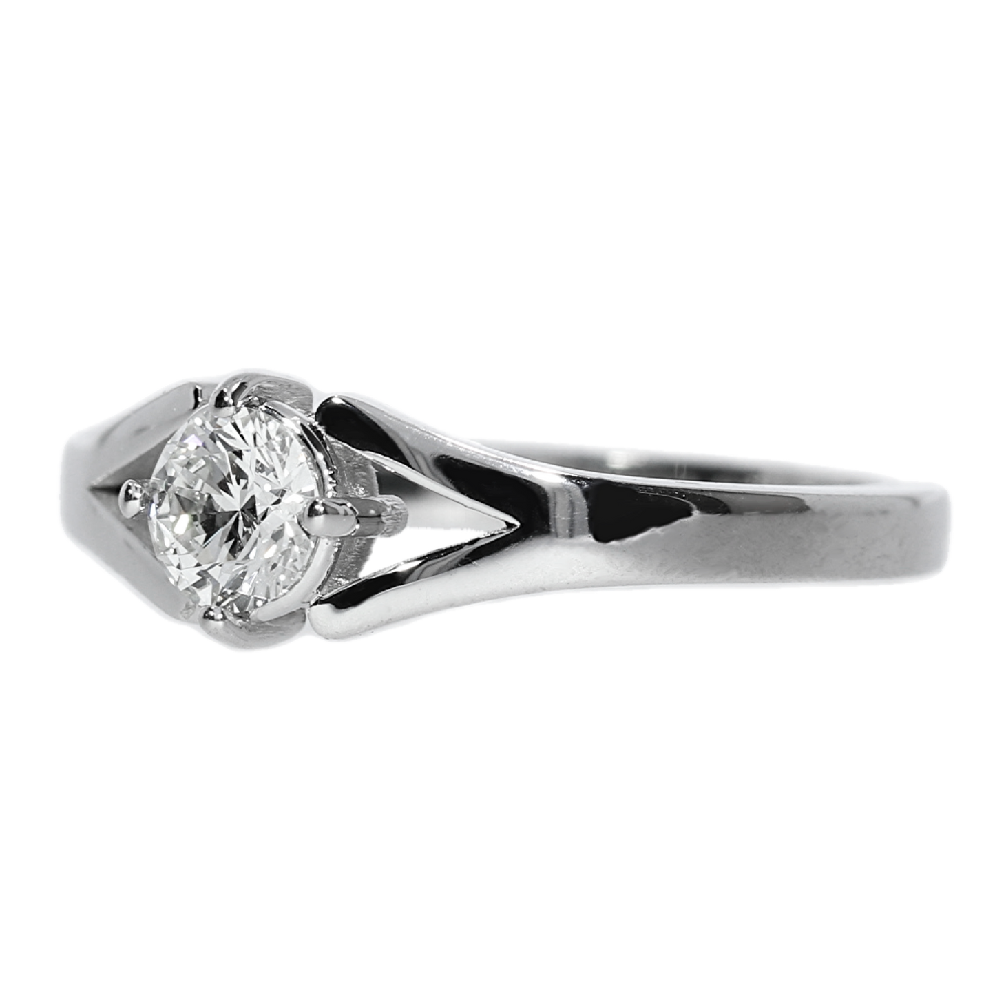Anillo de Compromiso Diamante GIA - Oro Blanco 18kt
