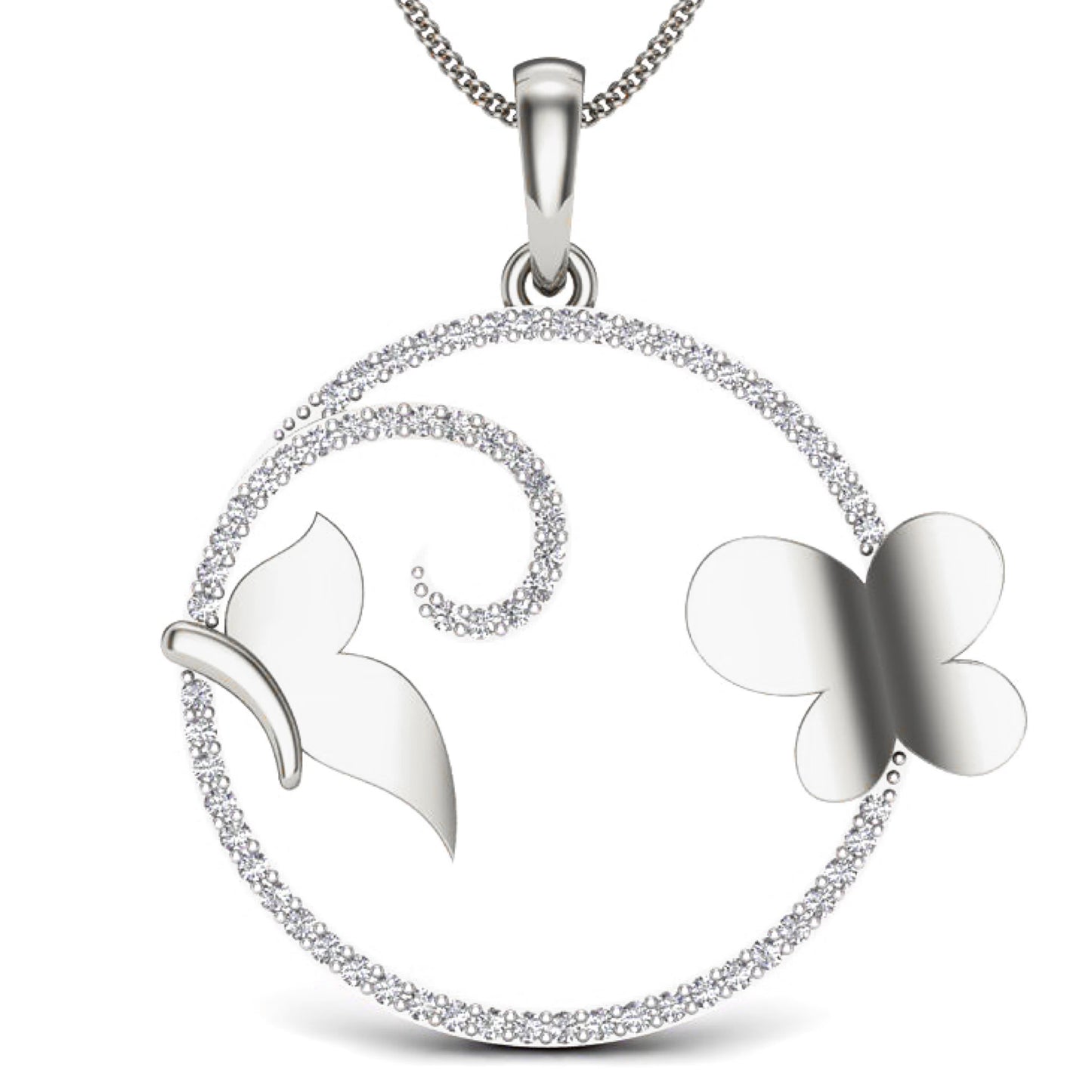 Colgante Diamantes - Oro Amarillo o Blanco 18kt