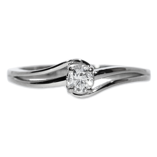 Anillo Compromiso Diamante - Oro Blanco 18kt