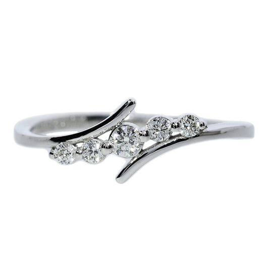 Anillo Compromiso Diamantes - Oro Blanco 18kt